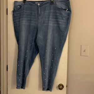 Avenue cropped skinny jeans